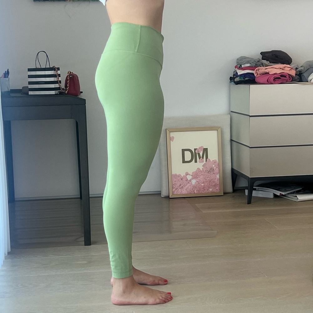 Green Align Lulu Lemon Leggings 25”